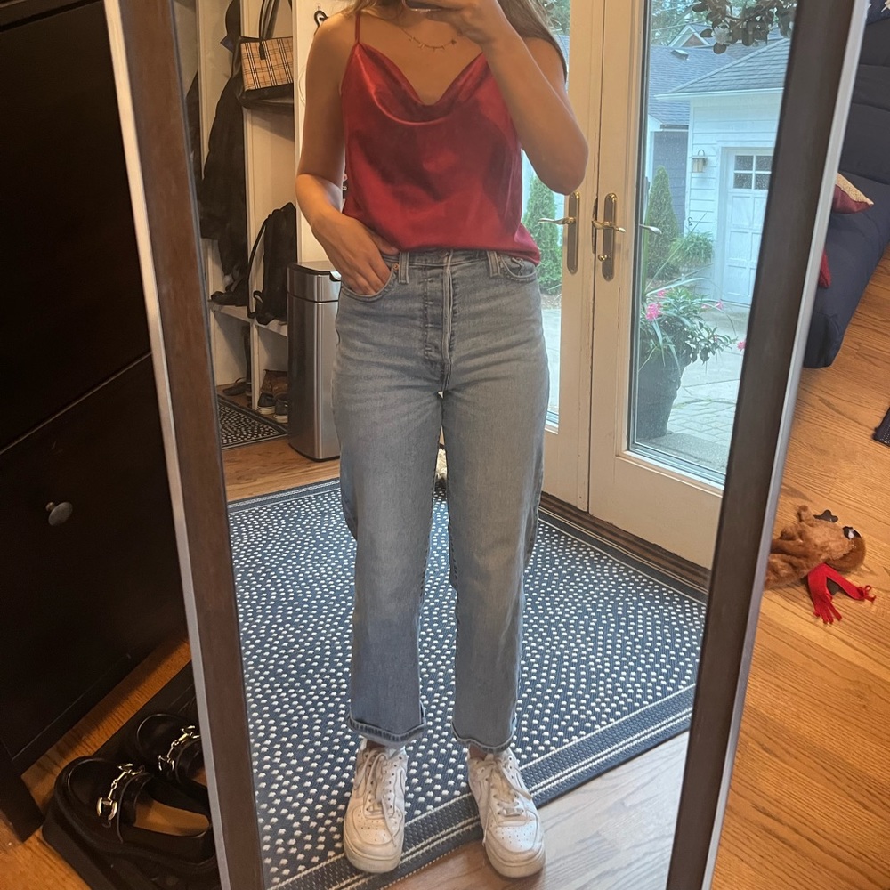 Red Satin Tank